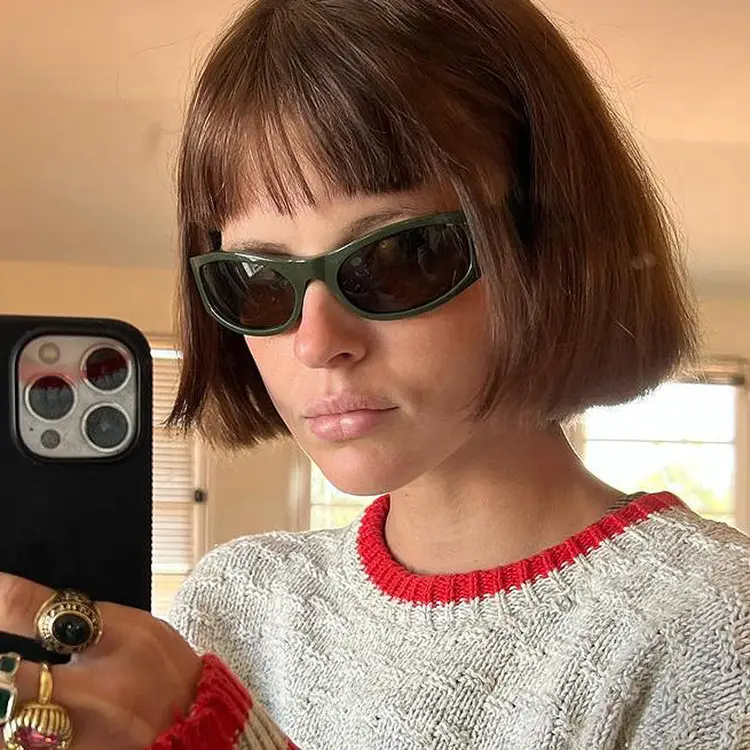 Red Sunglasses with Brown Tint for Summer Wear