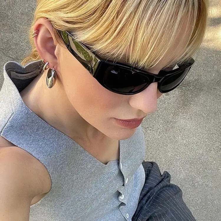 Red Sunglasses with Brown Tint for Summer Wear