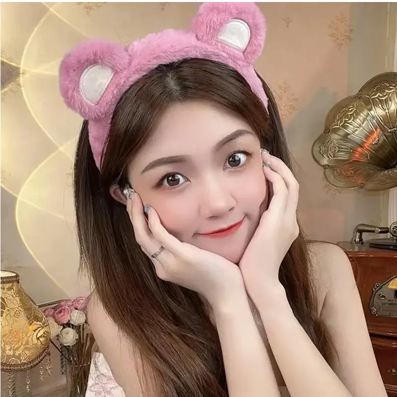 Sweet Strawberry Bear Ear Hairband Green — feature 14