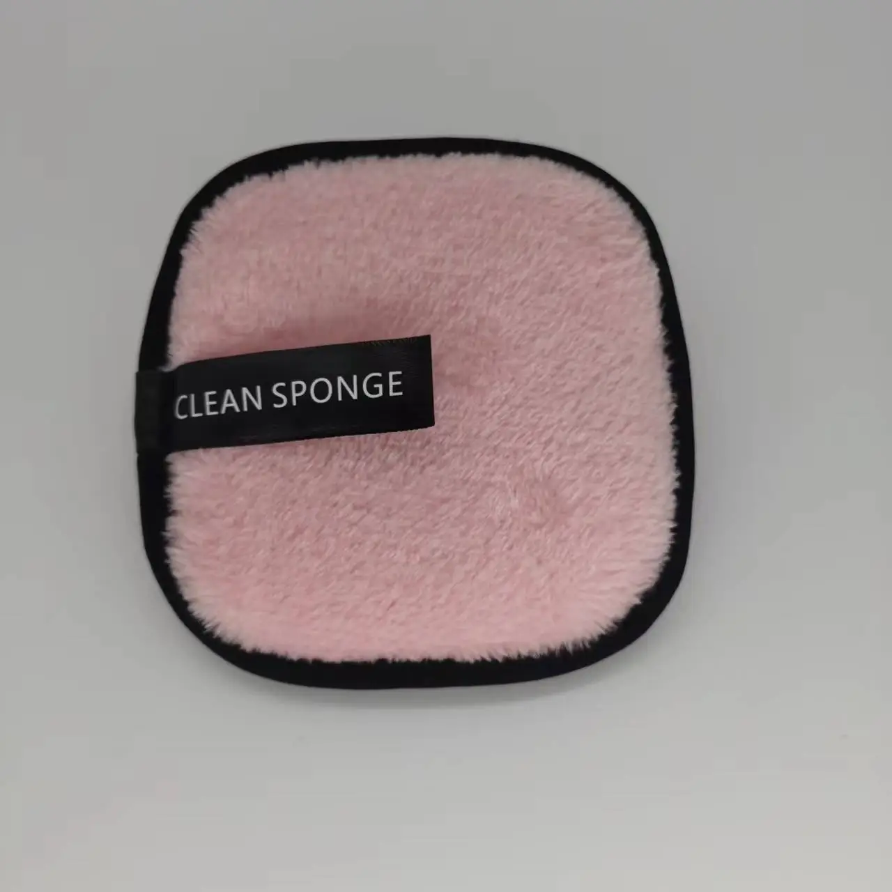 Red Microfiber Dry Powder Face Puff for Makeup Removal - Image 2