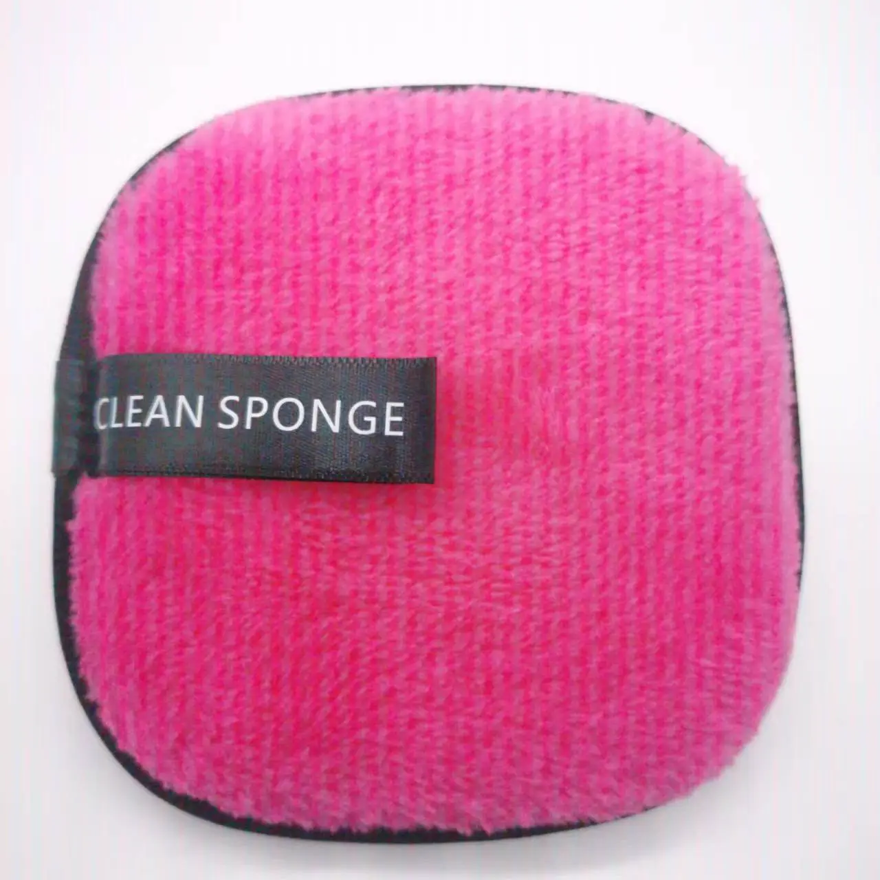 Red Microfiber Dry Powder Face Puff for Makeup Removal - Image 5