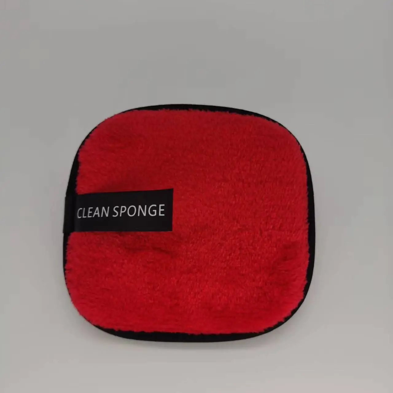 Red Microfiber Dry Powder Face Puff for Makeup Removal - Image 8