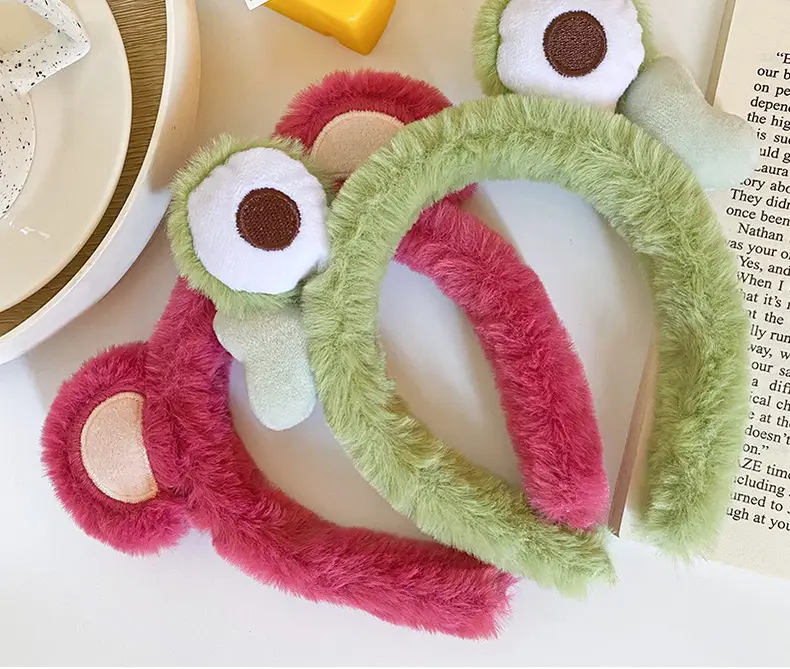 Green Fuzzy Frog Headband for Girls — feature 13