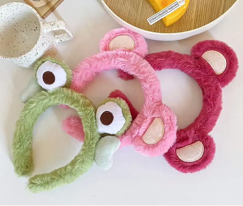 Green Fuzzy Frog Headband for Girls — feature 14