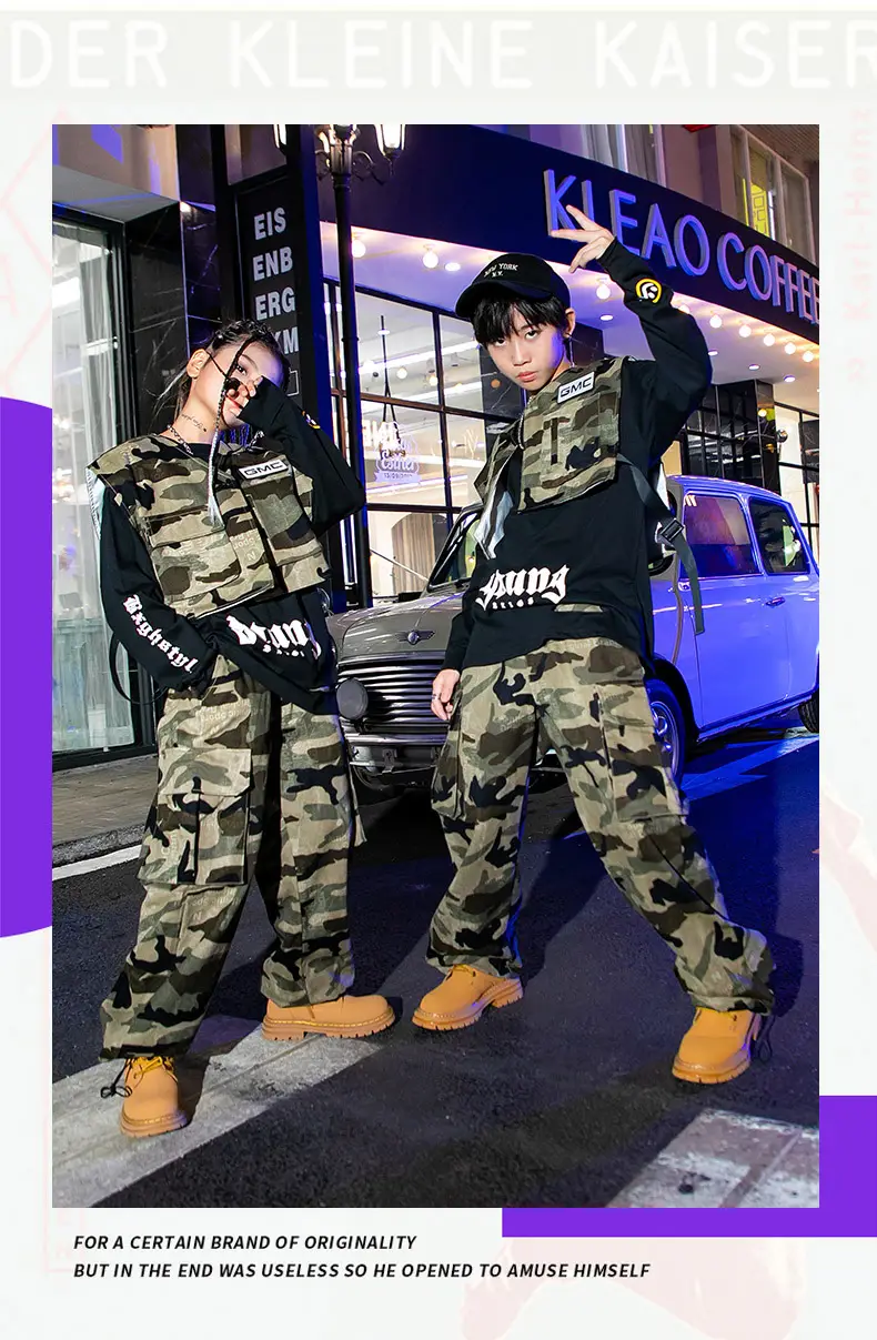 Children's Camo Hip Hop Vest with GMC Logo — feature 4