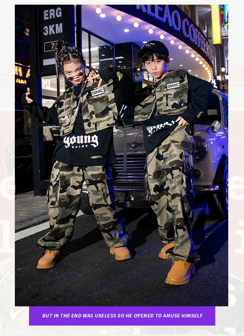 Children's Camo Hip Hop Vest with GMC Logo — feature 5