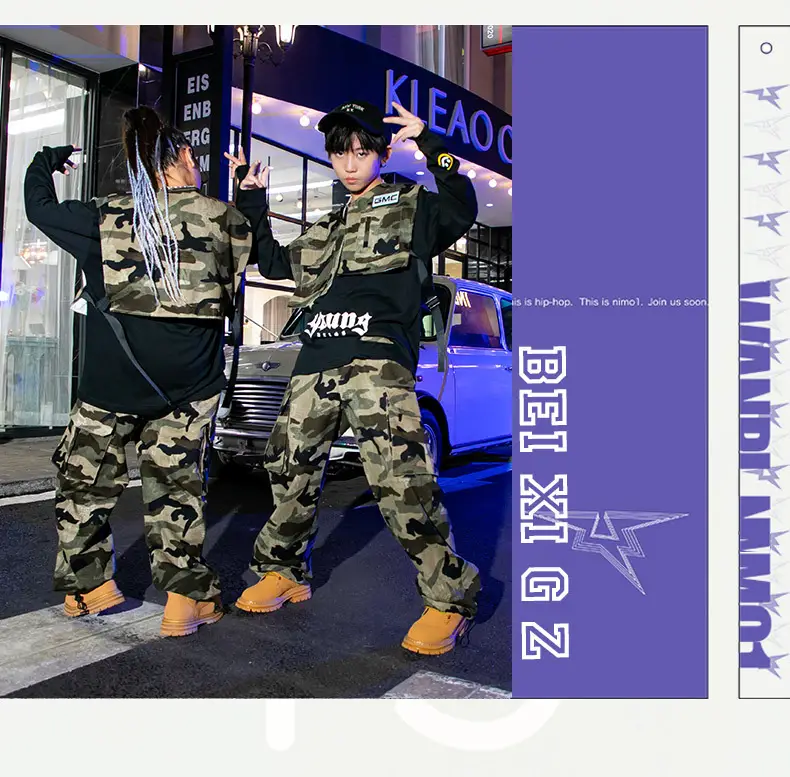 Children's Camo Hip Hop Vest with GMC Logo — feature 6