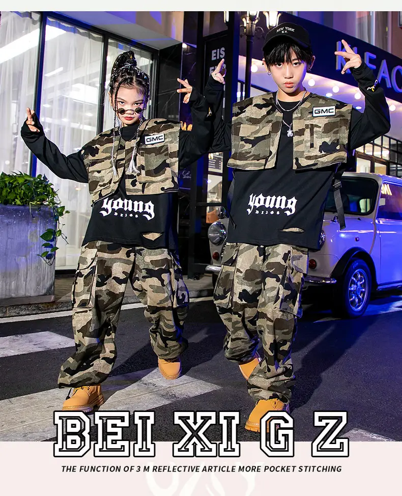 Children's Camo Hip Hop Vest with GMC Logo — feature 7