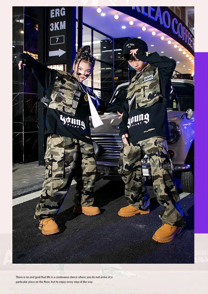 Children's Camo Hip Hop Vest with GMC Logo — feature 8