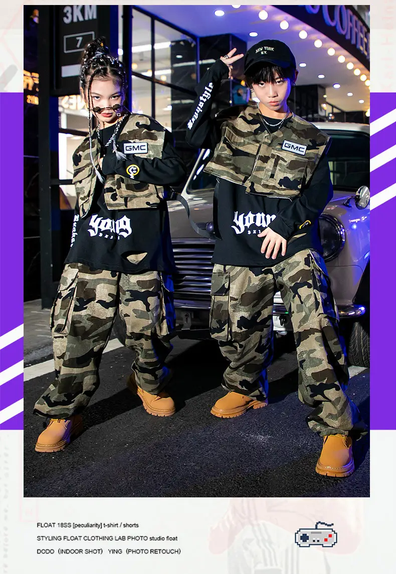 Children's Camo Hip Hop Vest with GMC Logo — feature 9