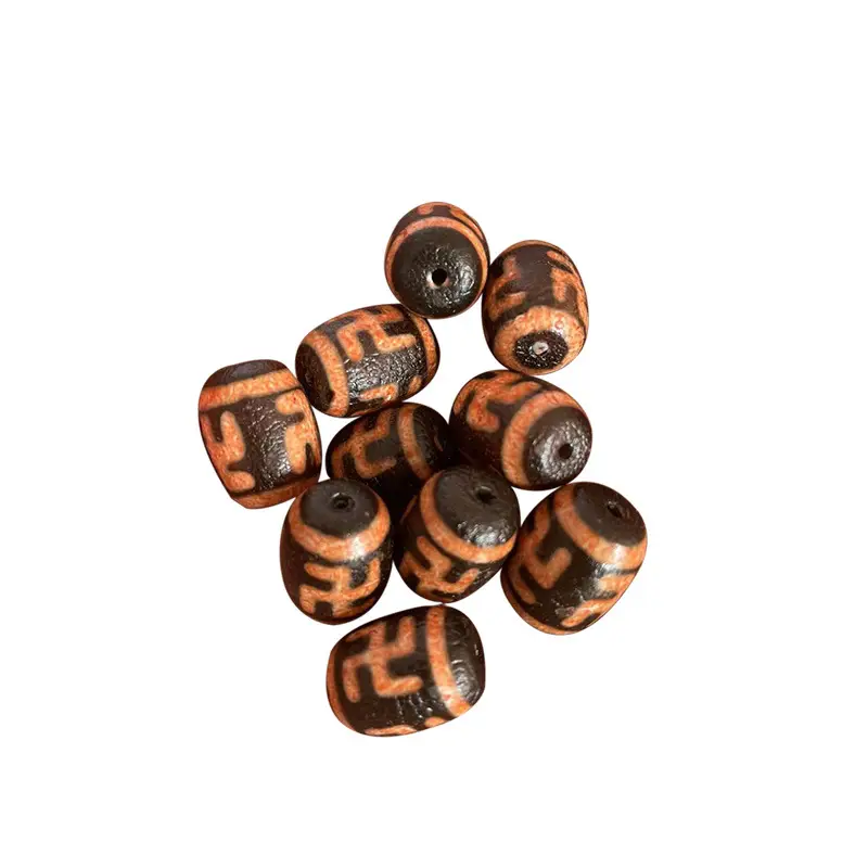 Xizang Natural Agate 13x18mm Orange Peel Pattern beads - Image 5