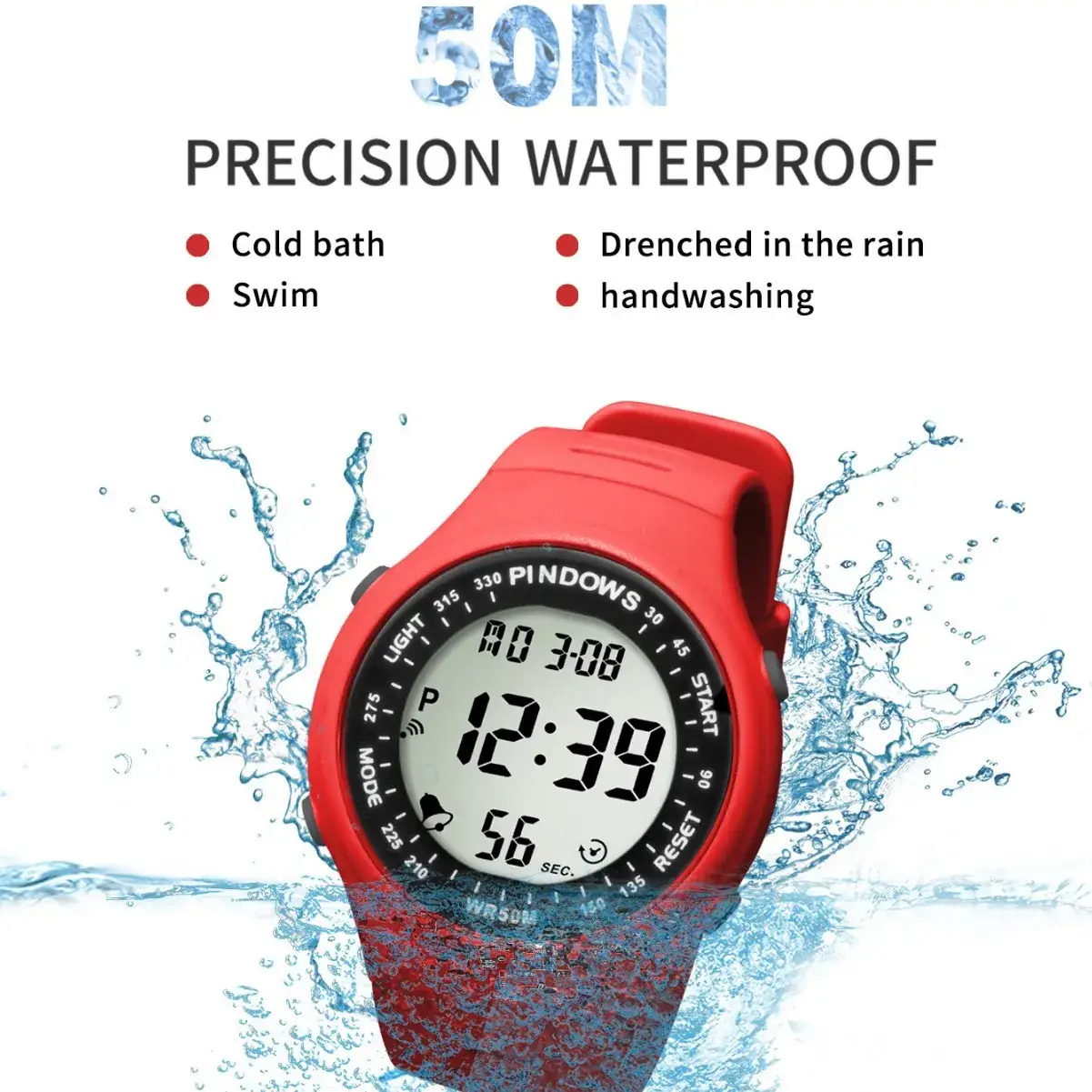 Orange Digital Sports Watch for Boys