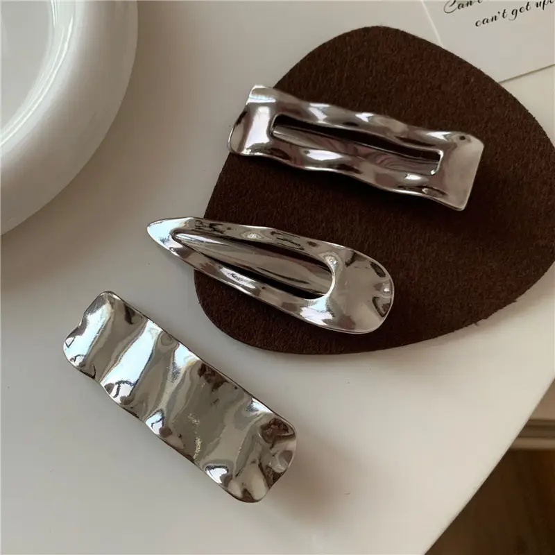 Silver Metal Wave Hairpin Clip for Bangs & Hair Accessories - Image 12