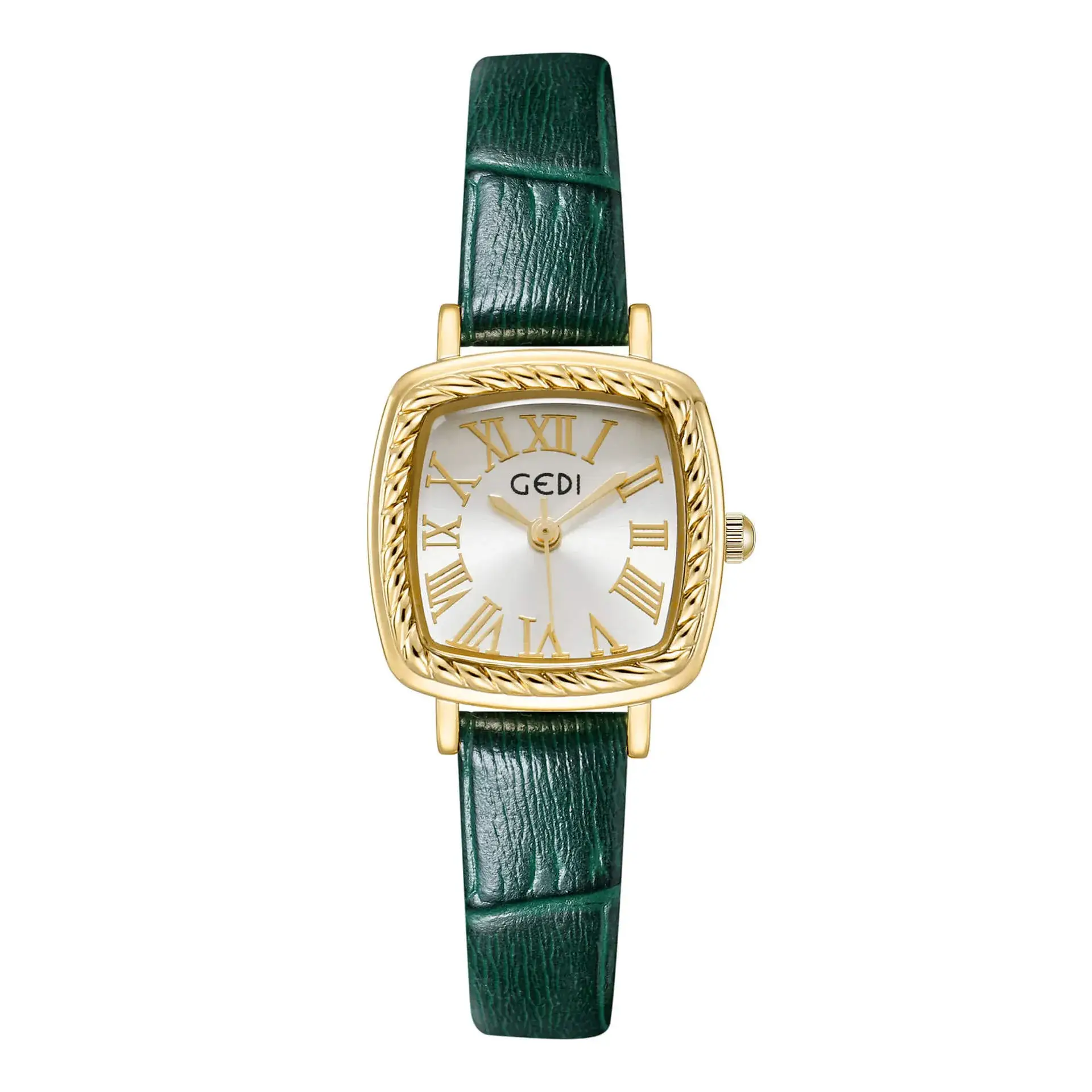 Gold Square Dial Women's Quartz Waterproof Wristwatch - Image 2