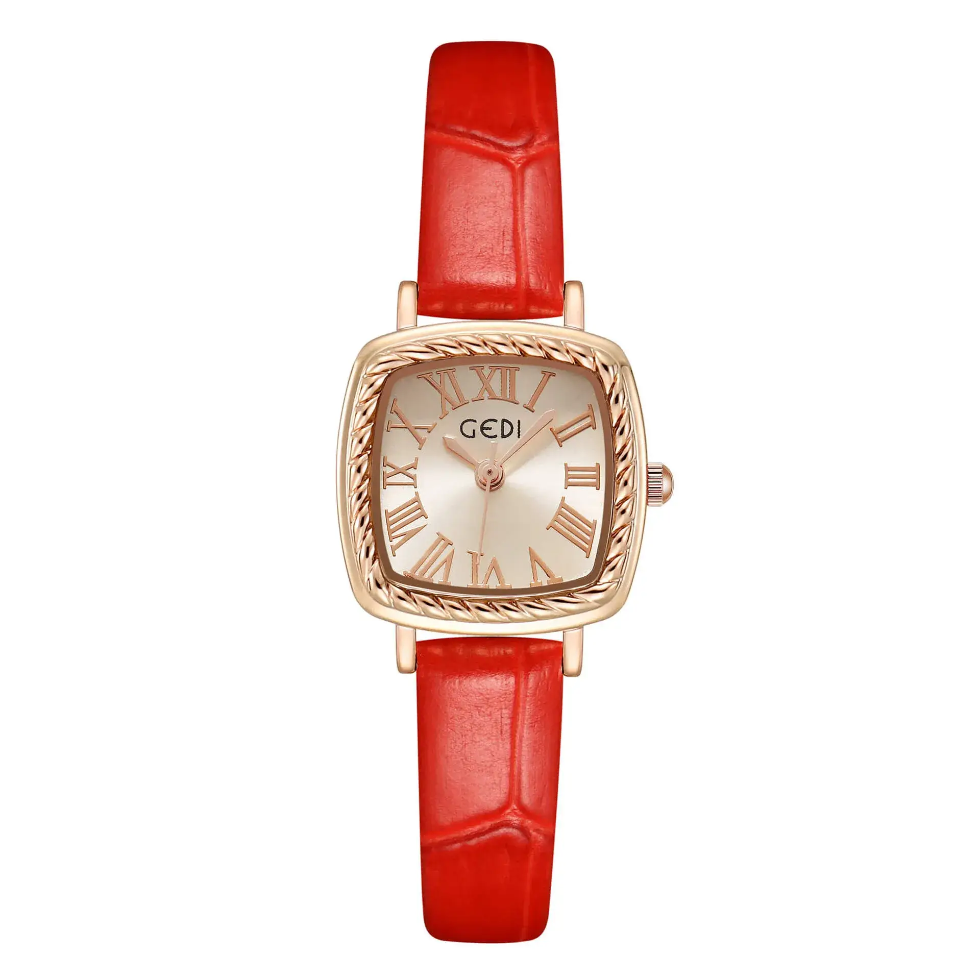 Gold Square Dial Women's Quartz Waterproof Wristwatch - Image 4