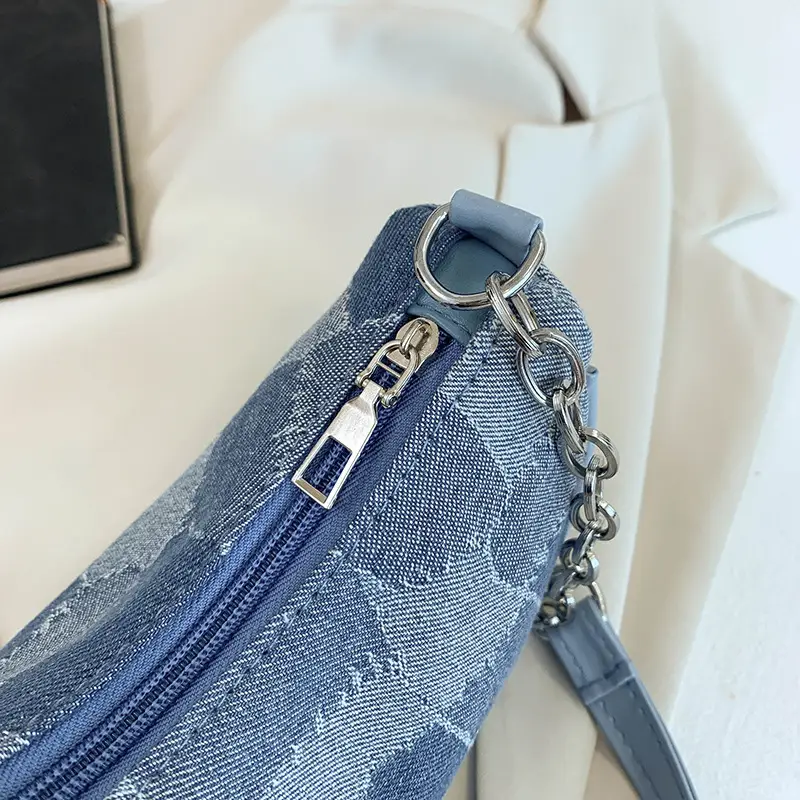 French Niche Chain Bag Women Blue 2022 - Image 3