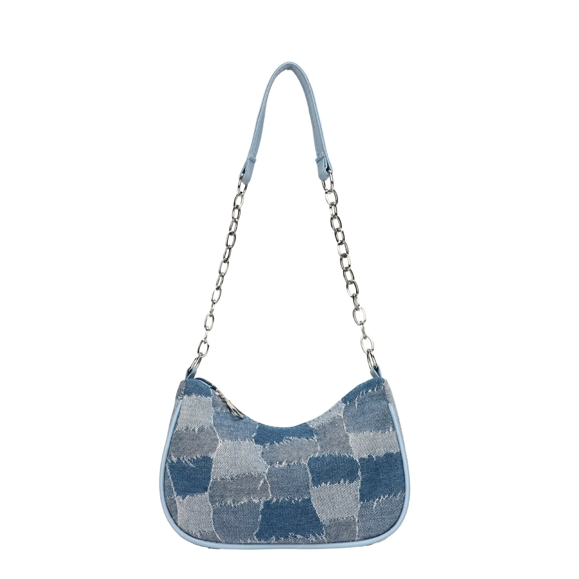 French Niche Chain Bag Women Blue 2022 - Image 6