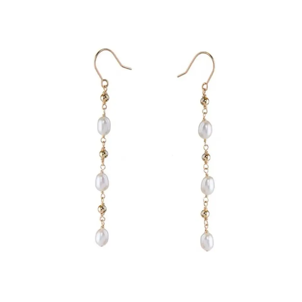 14K Gold Tassel Earrings for Women Elegant Luxury Commuter Ear Clip