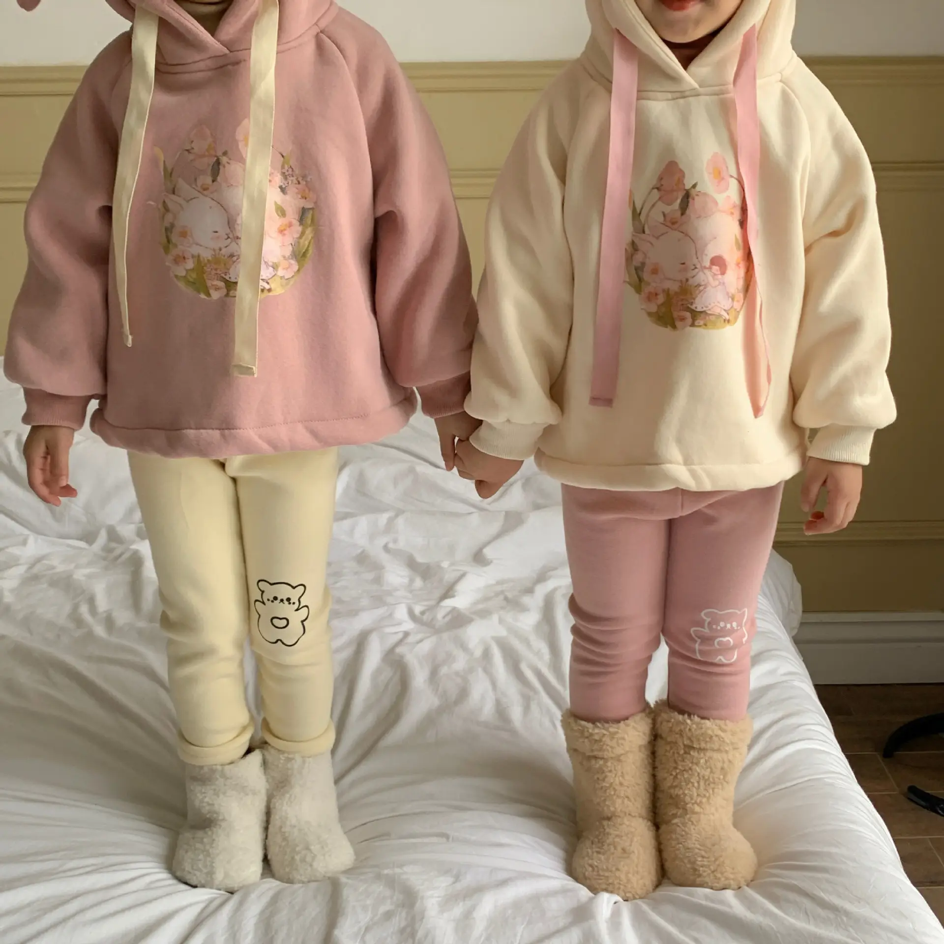 Korean Children's Wool Pull-up Leggings Warm Winter Pants - Image 8