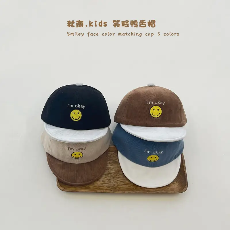 Korean Autumn Winter Smiley Cap for Kids - Image 3