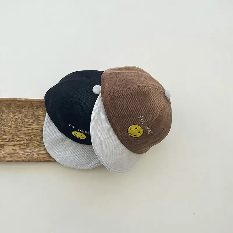 Korean Autumn Winter Smiley Cap for Kids - Image 4