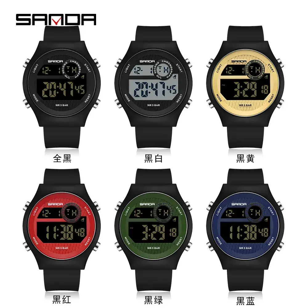 Sanda Red Digital Men's Watch 11:30 PM - Image 10