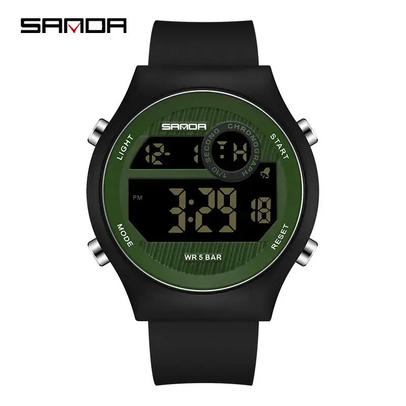 Sanda Red Digital Men's Watch 11:30 PM - Image 3