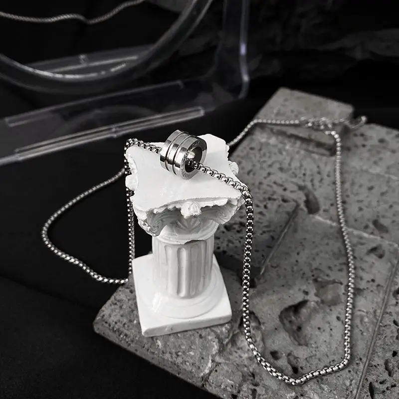 Titanium Steel Necklace Men Black Hip-hop Brand - Image 4