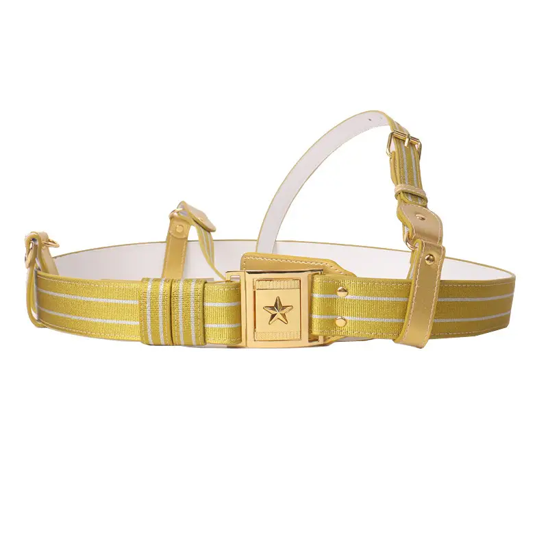 Gold Security Belt with Smooth Buckle & Flag Raising