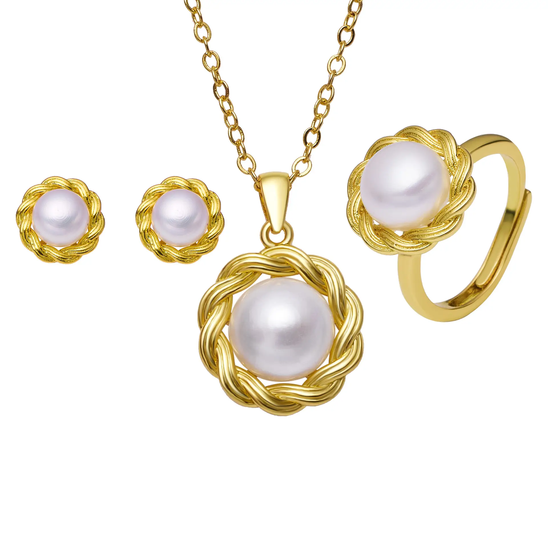 Freshwater Pearl Ring & Pendant Set for Women - Image 5