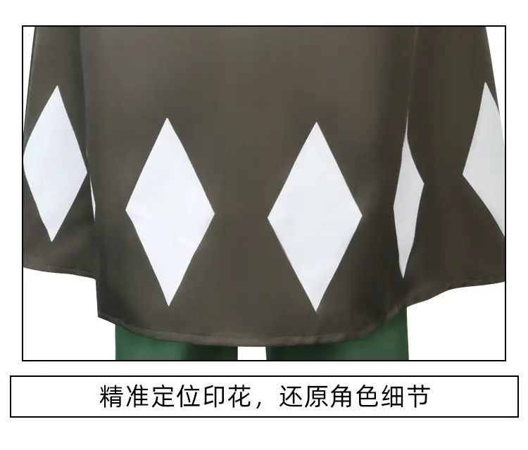 Anime Kimono Hat Green White Striped Anime Game Suit — feature 13