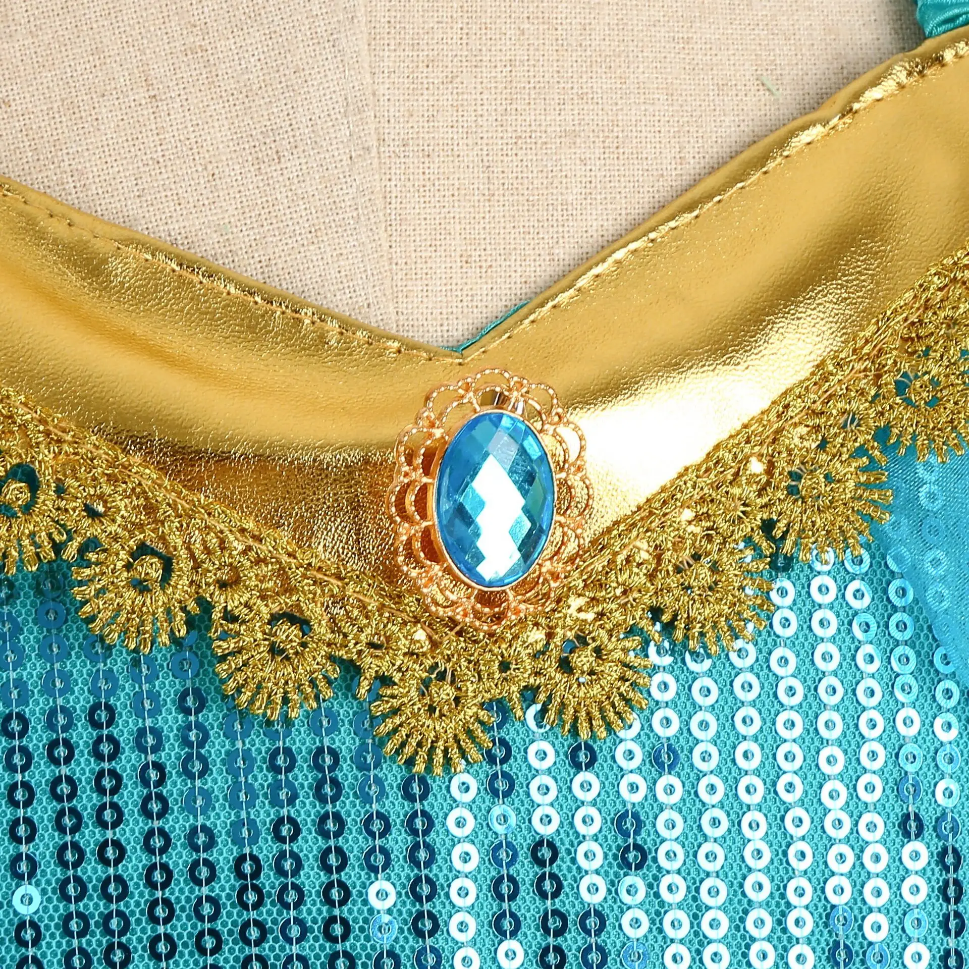 Jasmine Princess Dress Aladdin New Jasmine Children's Suit - Image 24