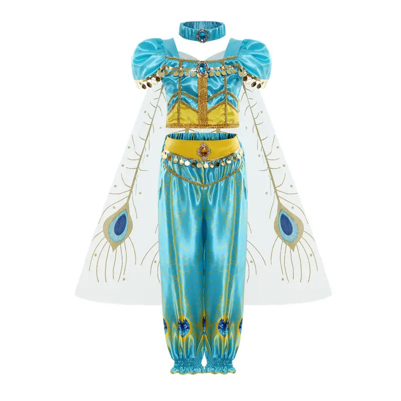 Jasmine Princess Dress Aladdin New Jasmine Children's Suit — feature 17
