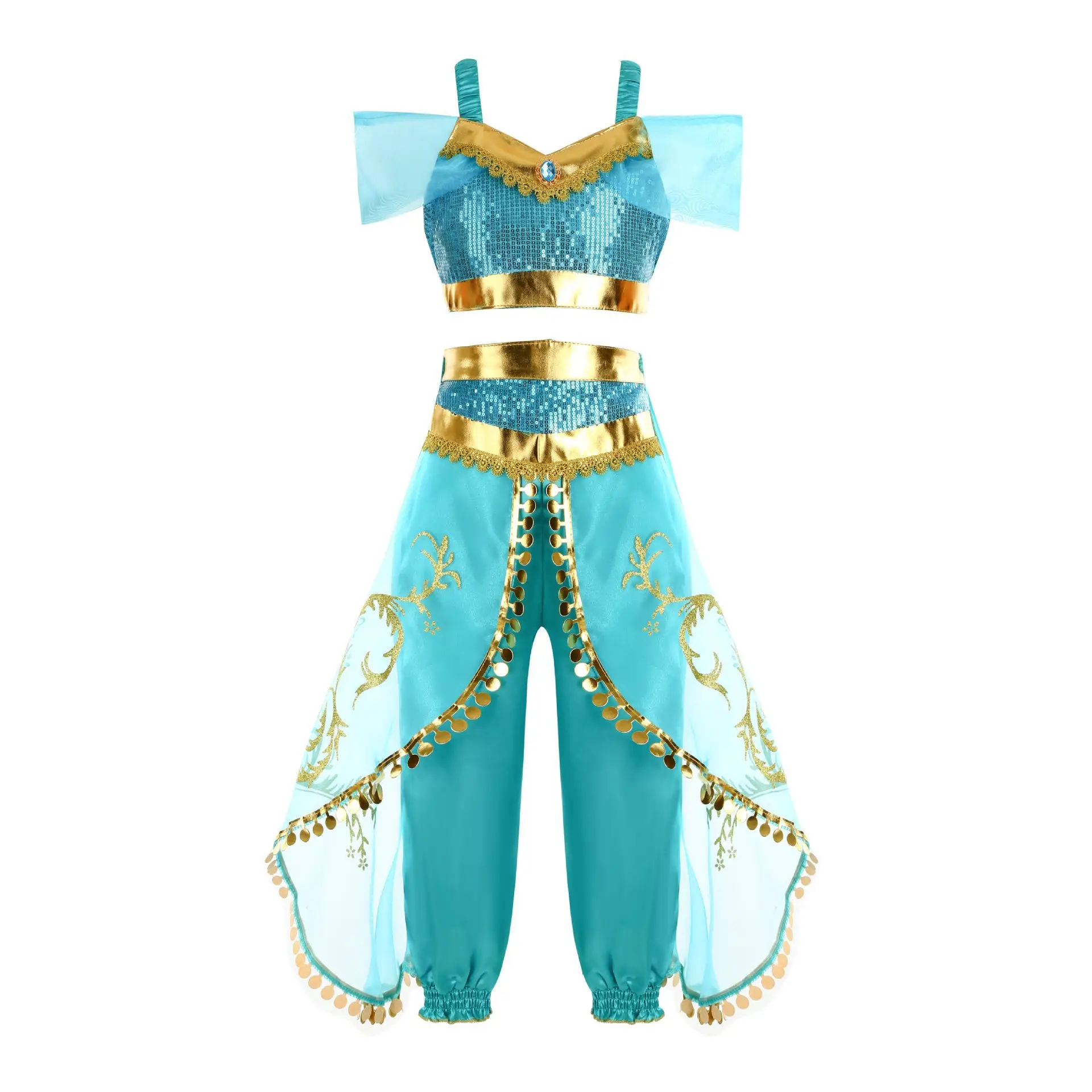 Jasmine Princess Dress Aladdin New Jasmine Children's Suit — feature 5
