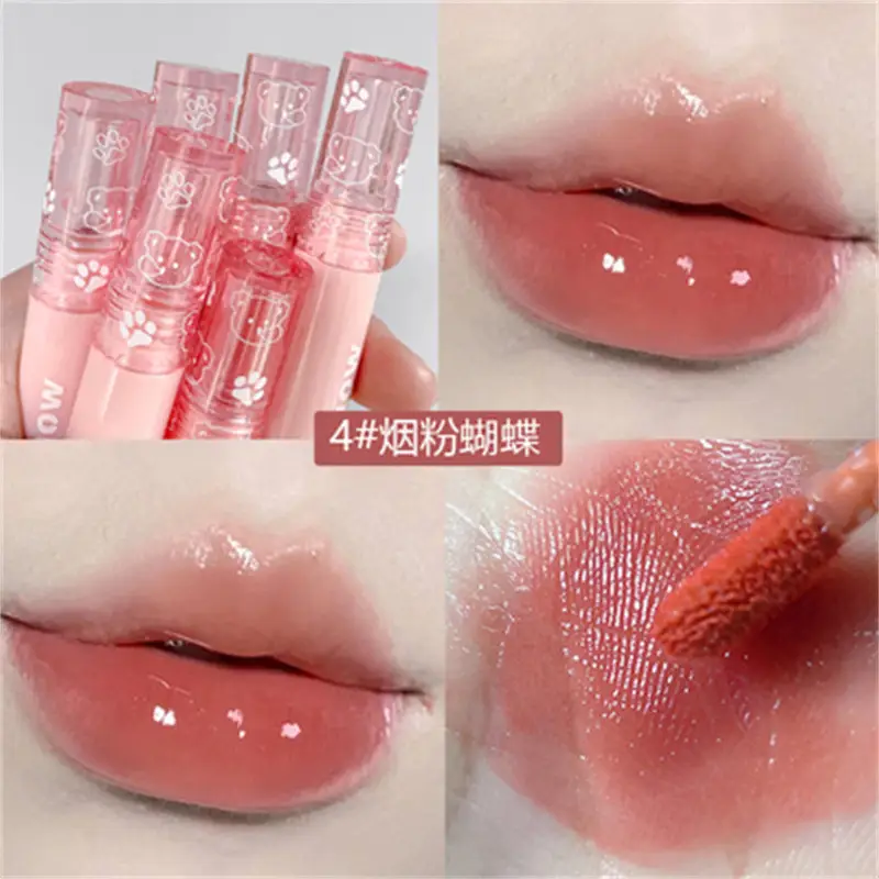 kakashow bubble bear Lip Glaze Matte matte mirror water light lipstick lip gloss white not easy to stick Cup lip glaze - Image 4