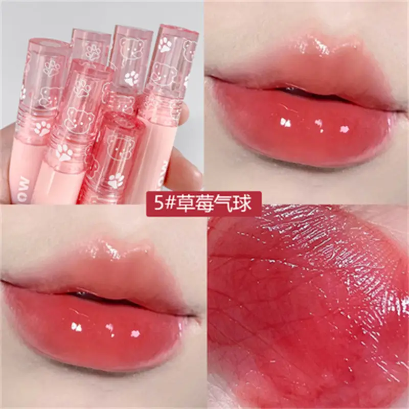 kakashow bubble bear Lip Glaze Matte matte mirror water light lipstick lip gloss white not easy to stick Cup lip glaze - Image 5