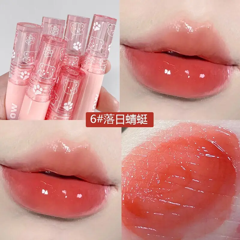 kakashow bubble bear Lip Glaze Matte matte mirror water light lipstick lip gloss white not easy to stick Cup lip glaze - Image 6
