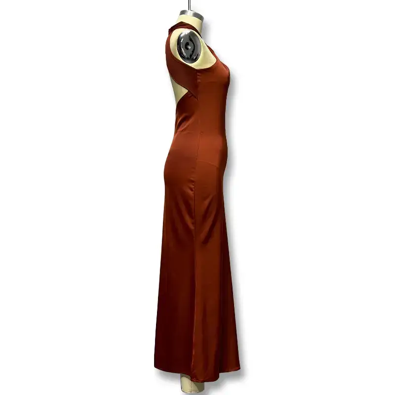 Green Slim Fit Backless Fishtail Evening Gown — feature 21