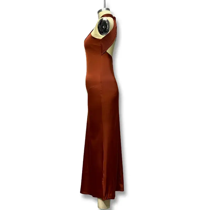 Green Slim Fit Backless Fishtail Evening Gown — feature 23