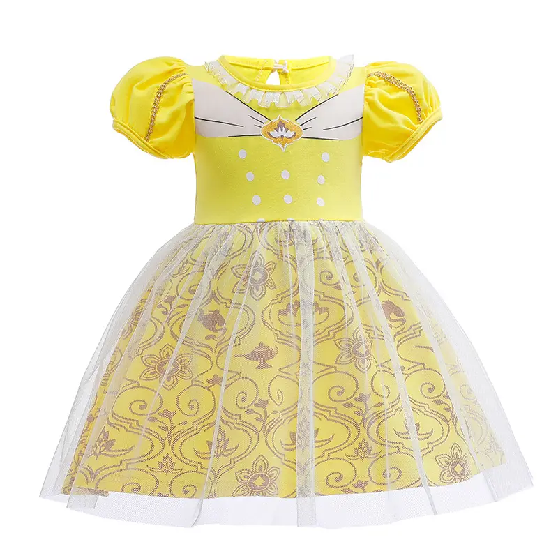Girls Princess Dresses Ice Snow Elsa Belle Halloween Costume - Image 9