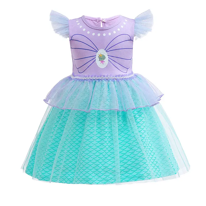 Girls Princess Dresses Ice Snow Elsa Belle Halloween Costume - Image 6