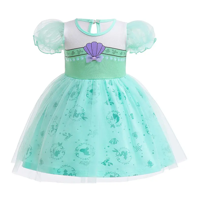Girls Princess Dresses Ice Snow Elsa Belle Halloween Costume - Image 10