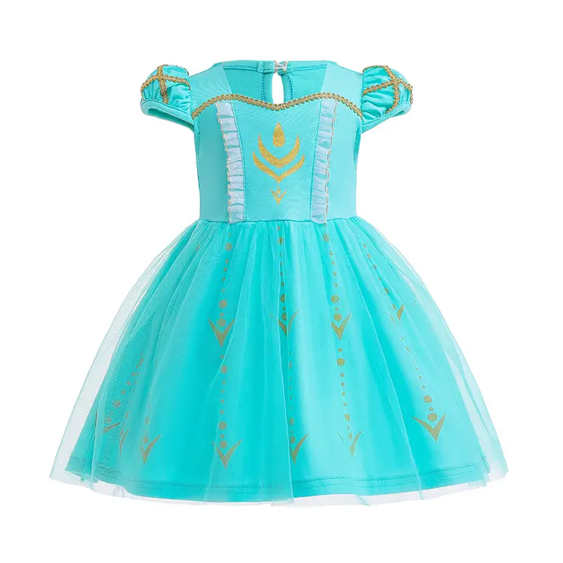 Girls Princess Dresses Ice Snow Elsa Belle Halloween Costume - Image 4