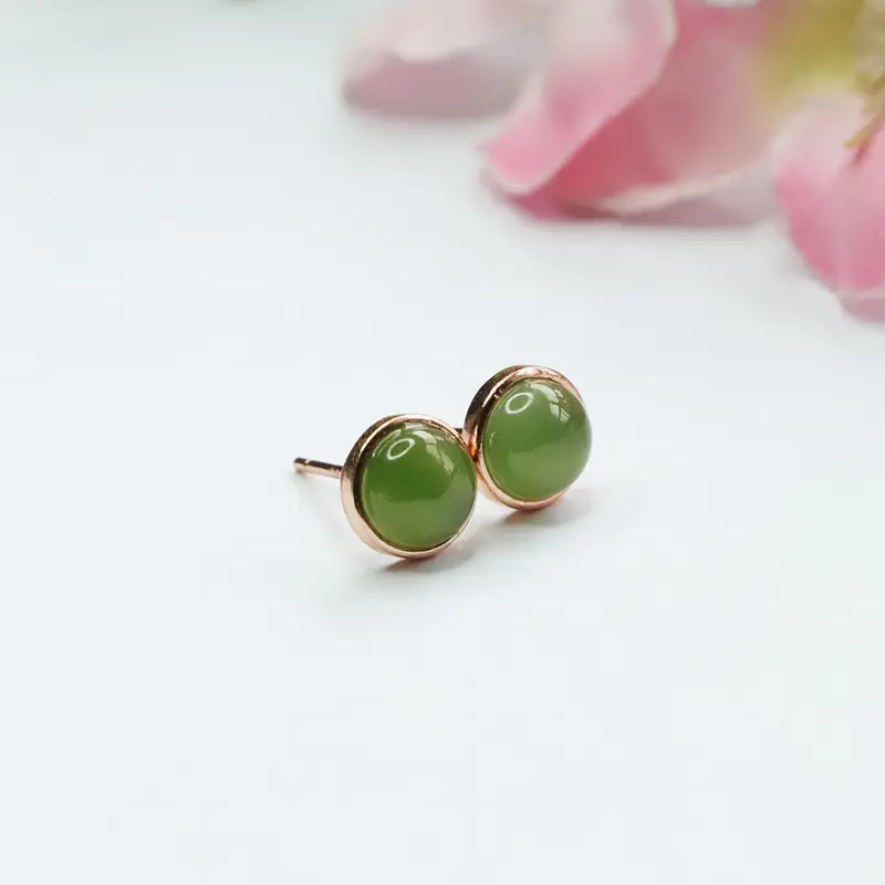 Guan Yu Jade Drop Earrings S925 Silver Green — feature 6