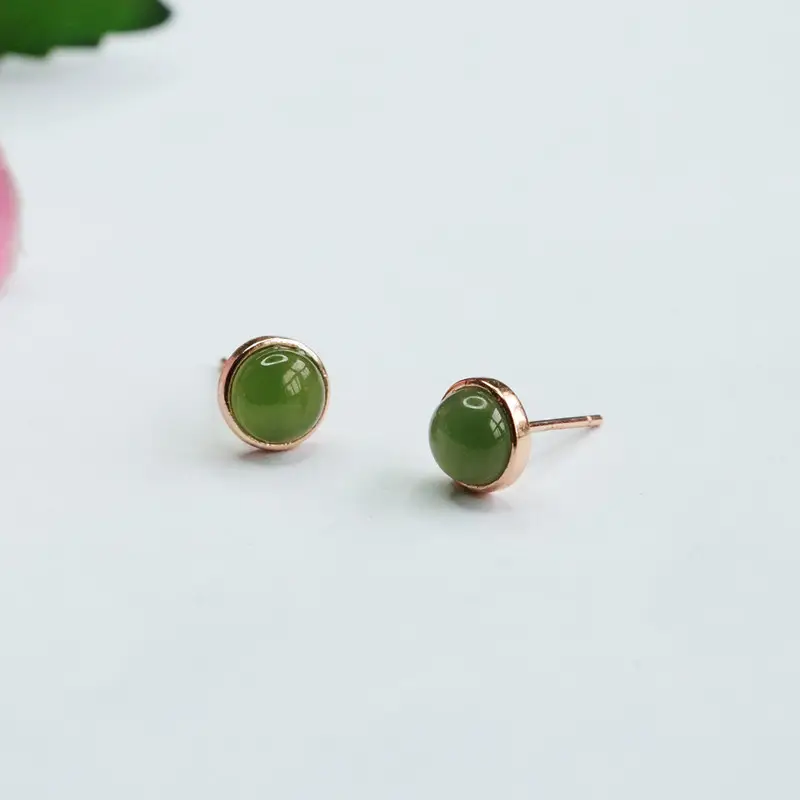 Guan Yu Jade Drop Earrings S925 Silver Green - Image 5