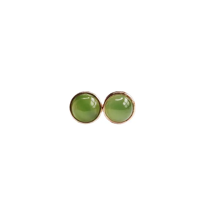 Guan Yu Jade Drop Earrings S925 Silver Green - Image 6