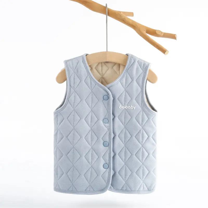 Baby Vest Light Blue Quilted Warmth Waistcoat - Image 10