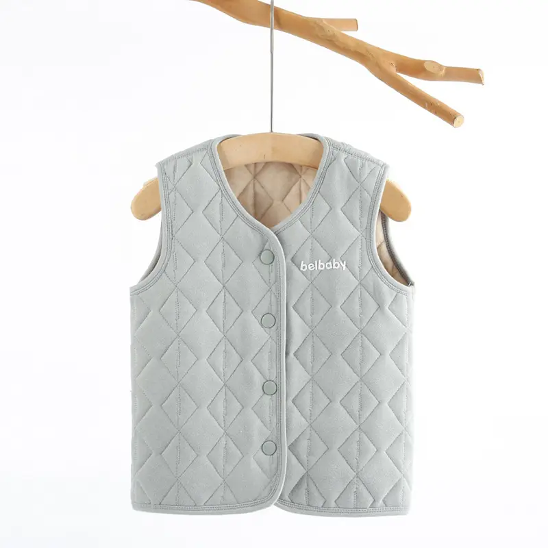 Baby Vest Light Blue Quilted Warmth Waistcoat - Image 8