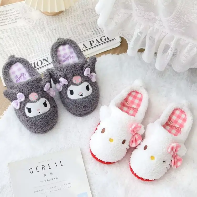 2022 autumn and winter cotton slippers cartoon cute coolomi plush warm home shoes indoor floor slippers — feature 1
