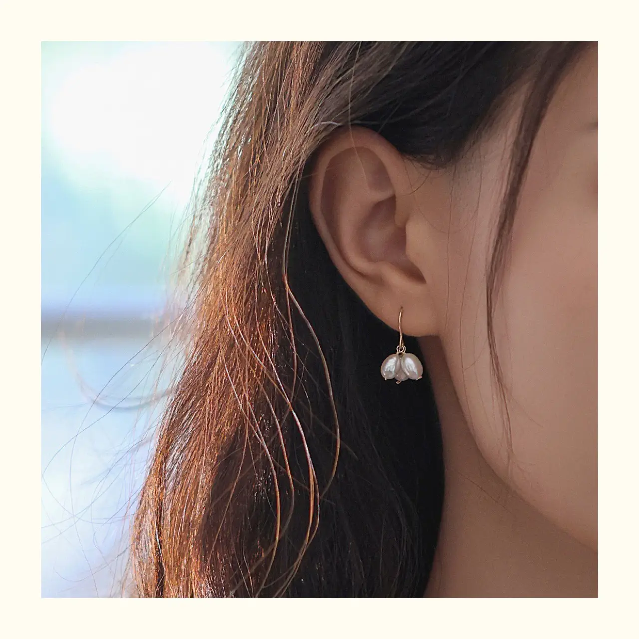 Pearl Drop Earrings 14K Gold Women's Fashion - Image 5